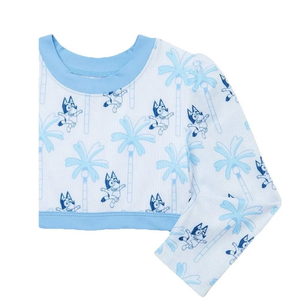 Bluey 2-piece Long Sleeve Rashguard swimsuit Swim lessons‎ UPF 50+  2T Beach